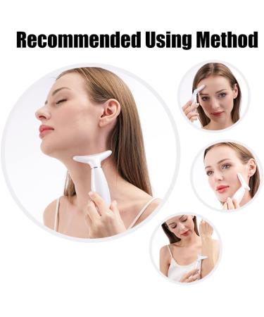 Facial Massager Tool for Face Neck, Face Sculpting Tool, Vibration Facial Massage Device, 3 Massage LED Heat Modes for Firming Anti Wrinkles Lift and Skin Care White