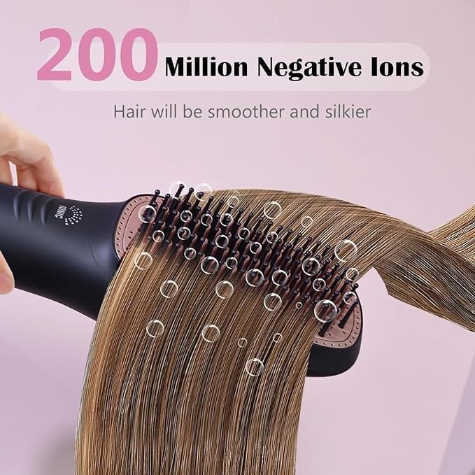 Original JOY 2-in-1 hair straightening brush with ionic heating technology