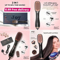 Original JOY 2-in-1 hair straightening brush with ionic heating technology